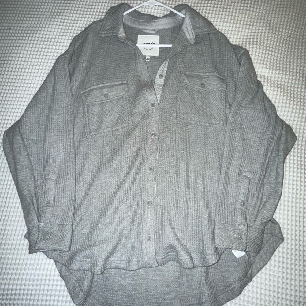 Aerie Waffle Button Up